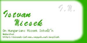 istvan micsek business card